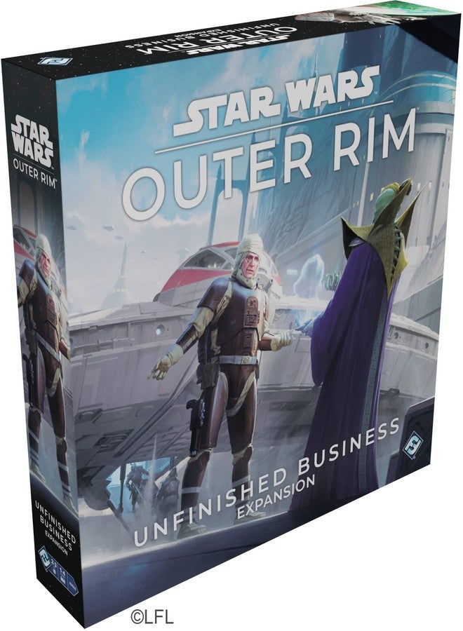 أسمودي لعبة Asmodee Star Wars: Outer Rim - Unfinished Business Expansion - لعبة استراتيجية ومغامرات للأطفال والكبار، من عمر 14 عامًا فما فوق، من 1 إلى 4 لاعبين، مدة اللعب من 3 إلى 4 ساعات - Image 1